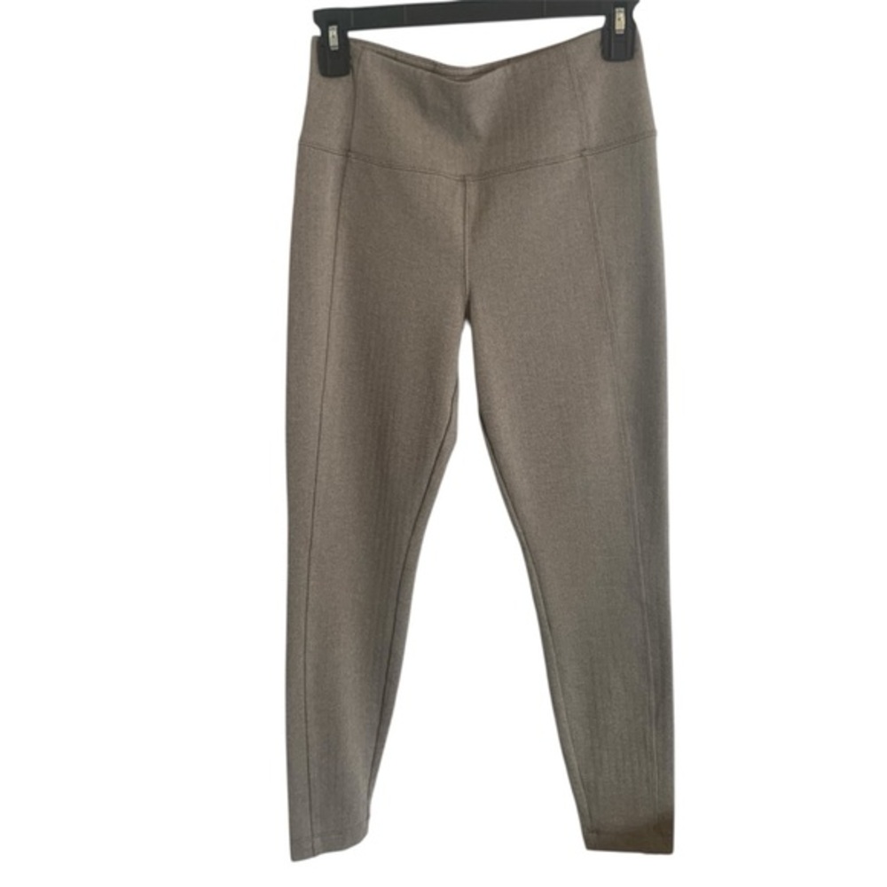 Athleta Taupe Delancey Ponte Herringbone Tight Pants Sz Small Ladies